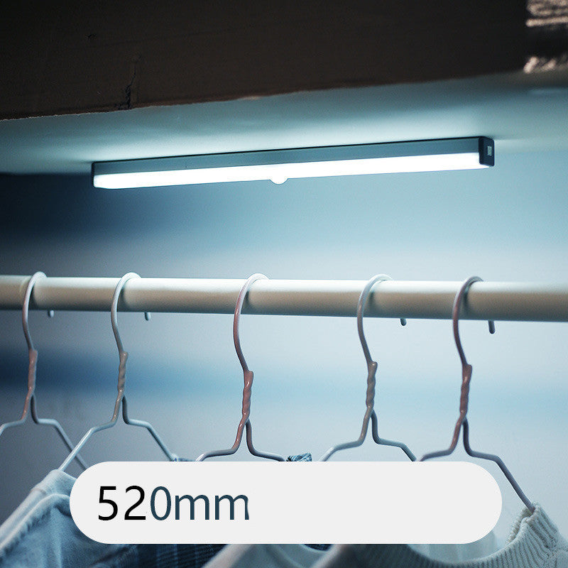 Ultra-thin LED Cabinet Light, Wireless Motion Sensor LED Light Bar, USB Rechargeable Side Magnetic Self-adhesive Kitchen Night Light for Wardrobe