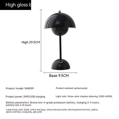 Rechargeable Bud Atmosphere Table Lamp Bedside Decorative Lamp - Rankz 