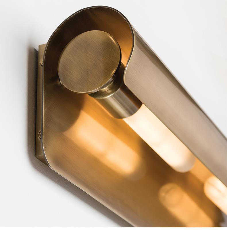 Wall Lamp Simple Living Room Bulb Copper Bedroom Bedside Lamp - Rankz 