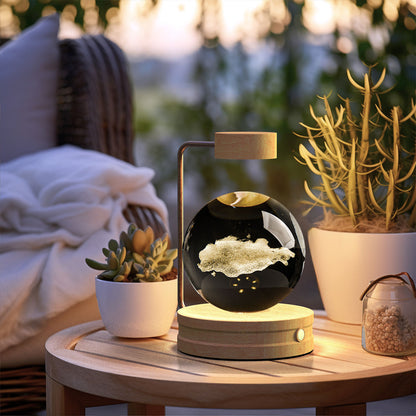 Crystal Ball Cosmic Dinosaur Indoor Night Light USB Power Warm Bedside Light Birthday Gift Night Lamp - Rankz 