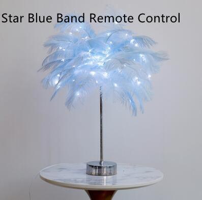 Feather Lamp Nordic Desk Lamp European-Style Bedroom Bedside Feather Table Lamp Night Light Table Lamp Decoration Modern - Rankz 