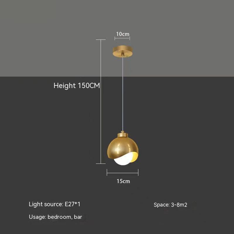 Golden Light Luxury Crystal Hanging Line Lamp Creative Bedroom - Rankz 