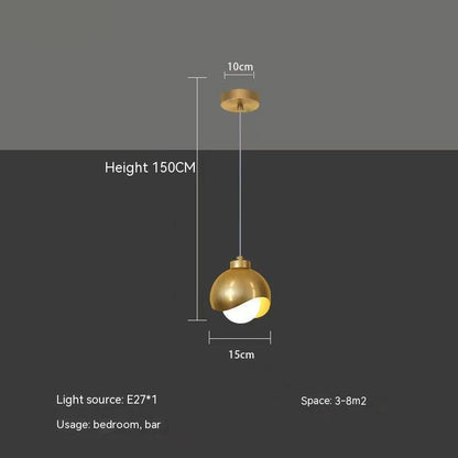 Golden Light Luxury Crystal Hanging Line Lamp Creative Bedroom - Rankz 