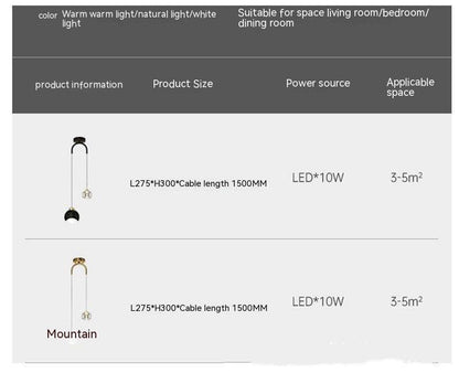 Golden Light Luxury Crystal Hanging Line Lamp Creative Bedroom - Rankz 