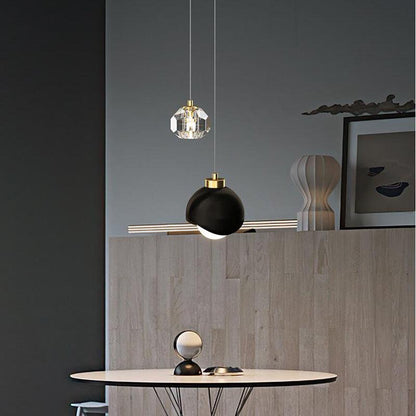 Golden Light Luxury Crystal Hanging Line Lamp Creative Bedroom - Rankz 