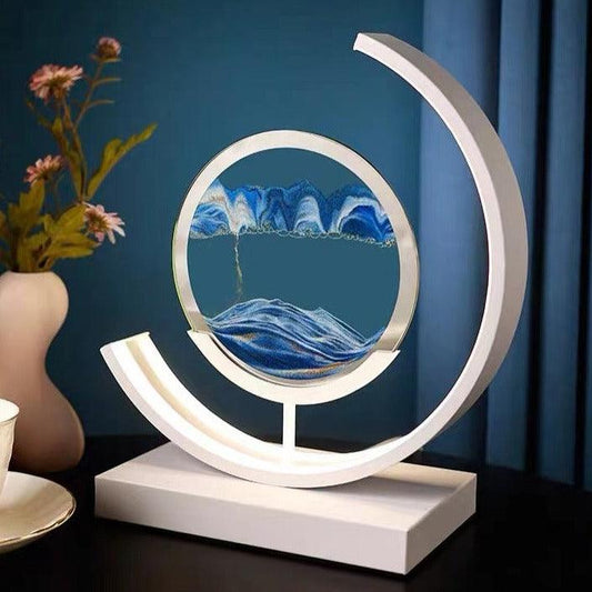High-end Business Gifts Quicksand Painting 3D Living Room Decorations Lights Creative Lamp Led Lights - Rankz 