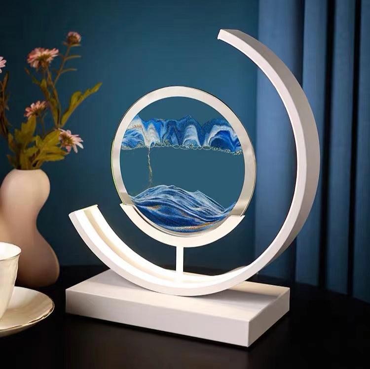 High-end Business Gifts Quicksand Painting 3D Living Room Decorations Lights Creative Lamp Led Lights - Rankz 