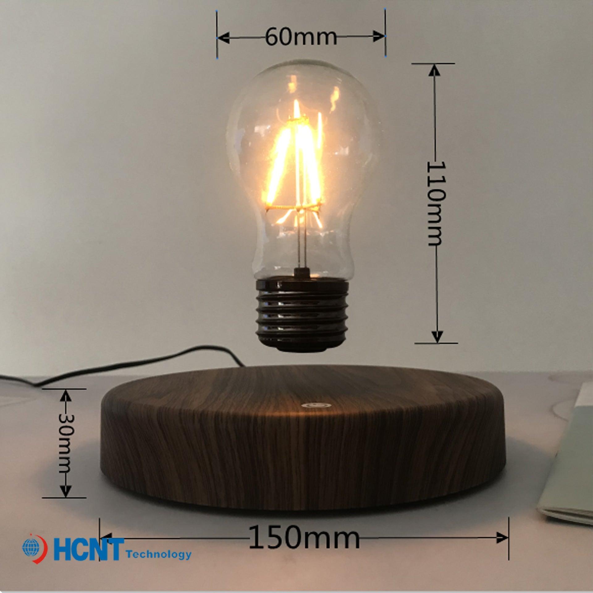 Imitation Wood Grain Magnetic Levitation Light Bulb Night Light Bedside Decoration Table Lamp Creative Girlfriend Birthday Gift - Rankz 