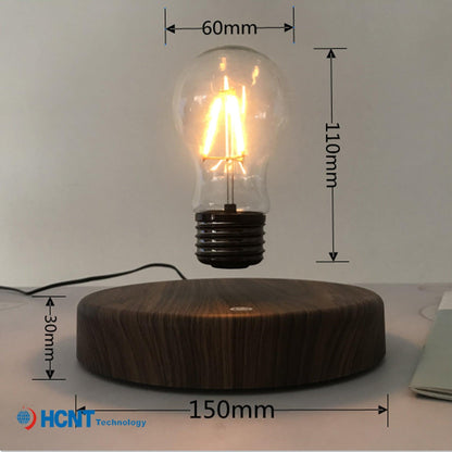 Imitation Wood Grain Magnetic Levitation Light Bulb Night Light Bedside Decoration Table Lamp Creative Girlfriend Birthday Gift - Rankz 