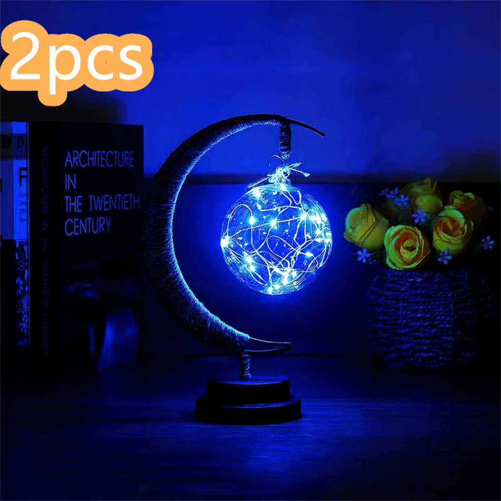 Led Moon Light Wrought Iron Ornament Light Star Shape Copper Wire Light Decorative Light USB Battery - Rankz 