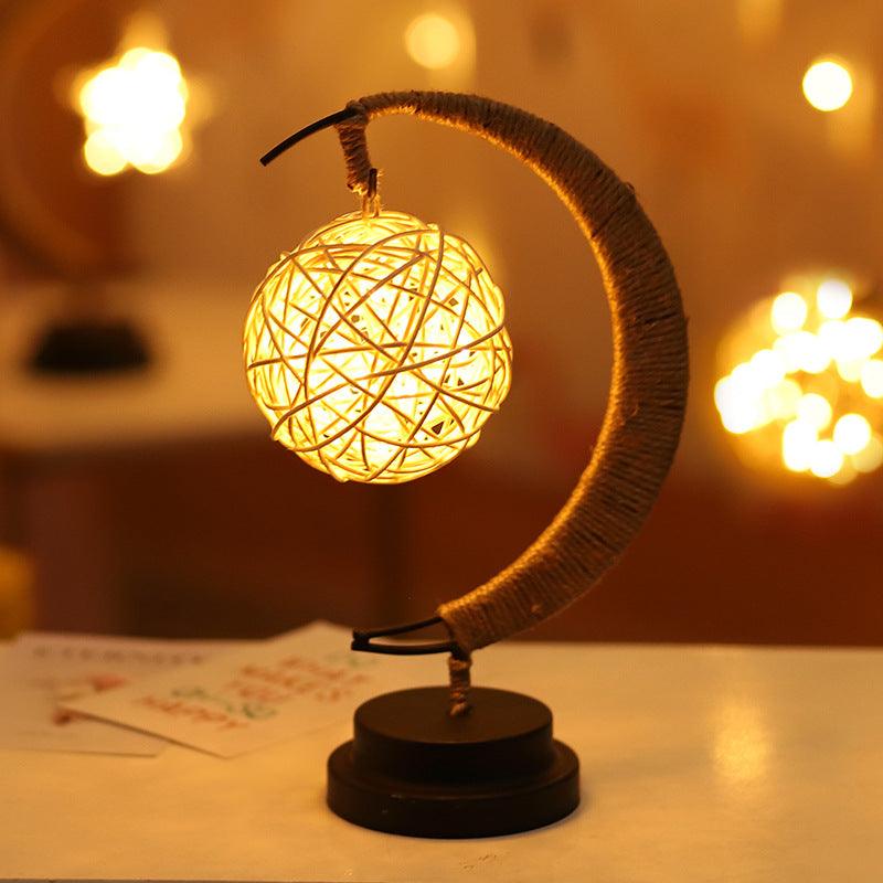 Led Moon Light Wrought Iron Ornament Light Star Shape Copper Wire Light Decorative Light USB Battery - Rankz 