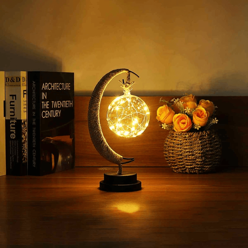 Led Moon Light Wrought Iron Ornament Light Star Shape Copper Wire Light Decorative Light USB Battery - Rankz 