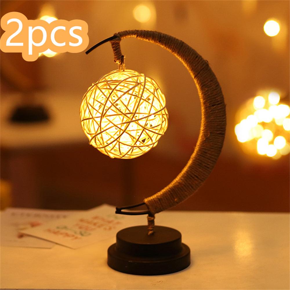 Led Moon Light Wrought Iron Ornament Light Star Shape Copper Wire Light Decorative Light USB Battery - Rankz 