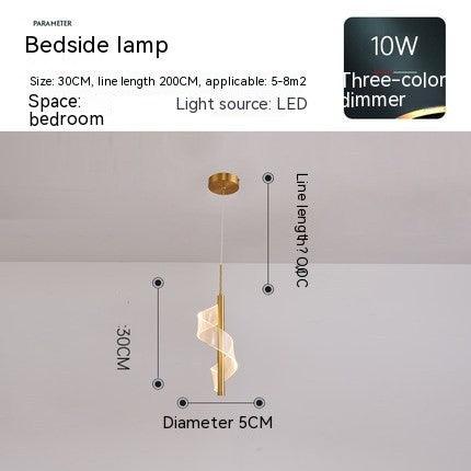 Modern Simple And Light Luxury Bedroom Bedside Chandelier - Rankz 