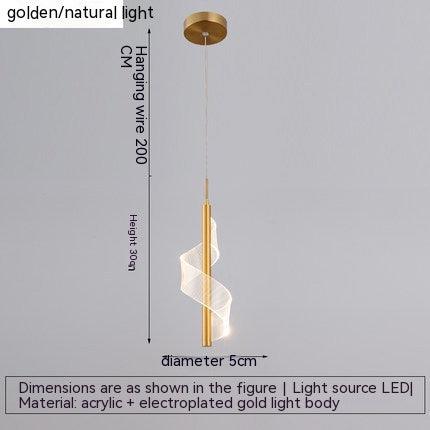 Modern Simple And Light Luxury Bedroom Bedside Chandelier - Rankz 