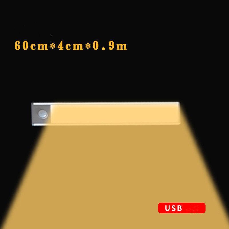 Motion Sensor LED Under Cabinet Light USB Rechargeable Wardrobe Closet Night Light For Kitchen Indoor Wall Lamps - Rankz 