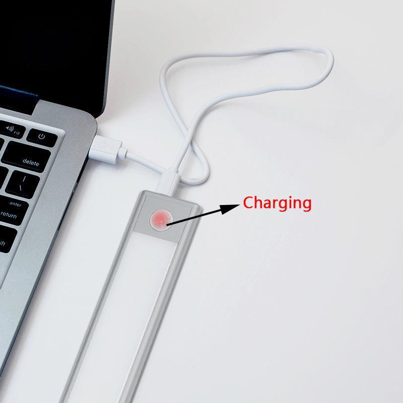 Motion Sensor LED Under Cabinet Light USB Rechargeable Wardrobe Closet Night Light For Kitchen Indoor Wall Lamps - Rankz 