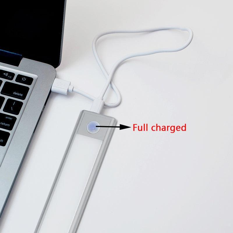 Motion Sensor LED Under Cabinet Light USB Rechargeable Wardrobe Closet Night Light For Kitchen Indoor Wall Lamps - Rankz 