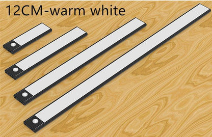 Motion Sensor LED Under Cabinet Light USB Rechargeable Wardrobe Closet Night Light For Kitchen Indoor Wall Lamps - Rankz 