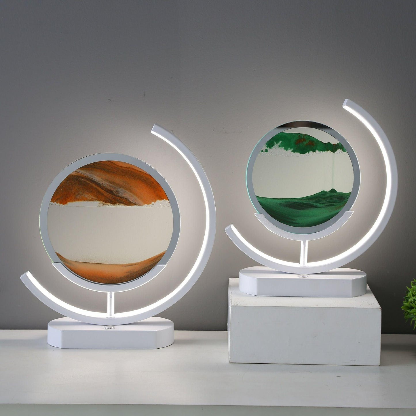 Moving Sand Art modern Desk Light Flowing Dynamic Quick Sand Painting Picture Remote Control 3D LED Table Lamp - Rankz 