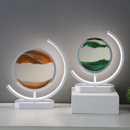 Moving Sand Art modern Desk Light Flowing Dynamic Quick Sand Painting Picture Remote Control 3D LED Table Lamp - Rankz 