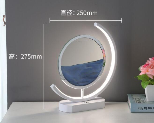 Moving Sand Art modern Desk Light Flowing Dynamic Quick Sand Painting Picture Remote Control 3D LED Table Lamp - Rankz 