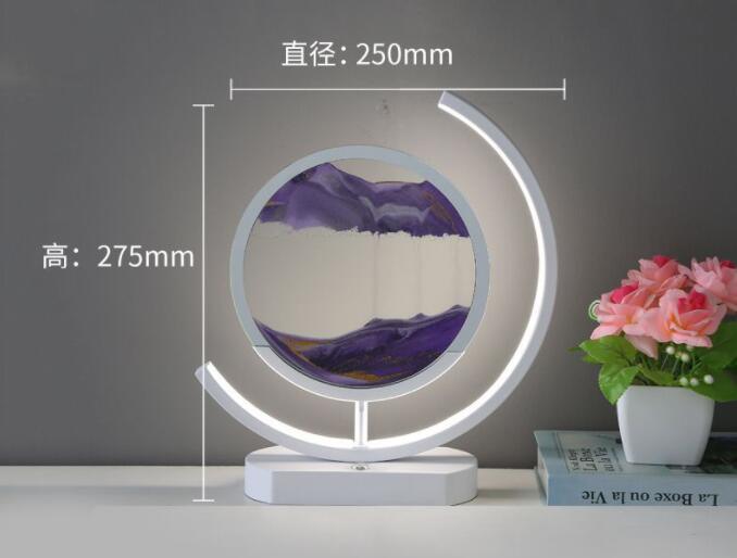 Moving Sand Art modern Desk Light Flowing Dynamic Quick Sand Painting Picture Remote Control 3D LED Table Lamp - Rankz 