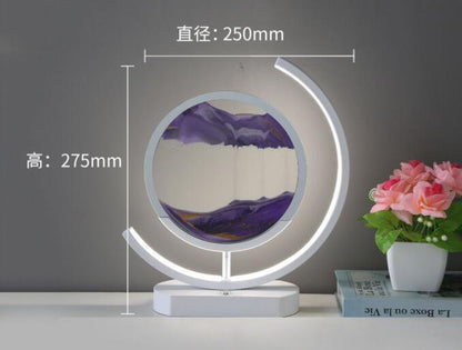 Moving Sand Art modern Desk Light Flowing Dynamic Quick Sand Painting Picture Remote Control 3D LED Table Lamp - Rankz 