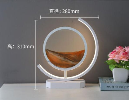 Moving Sand Art modern Desk Light Flowing Dynamic Quick Sand Painting Picture Remote Control 3D LED Table Lamp - Rankz 