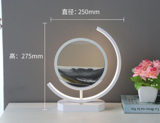Moving Sand Art modern Desk Light Flowing Dynamic Quick Sand Painting Picture Remote Control 3D LED Table Lamp - Rankz 
