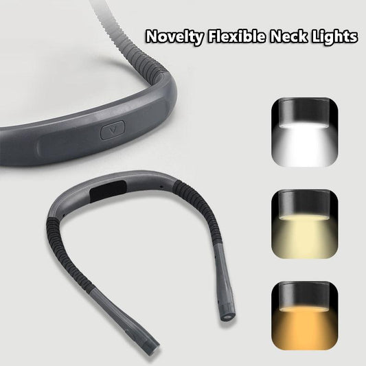 Neck Reading Lamp Light Novelty Flexible Neck Lights Handsfree Book Light Hanling Read Lamp Portable USB Rechargeable Book Lighting - Rankz 
