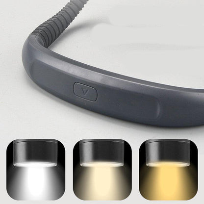Neck Reading Lamp Light Novelty Flexible Neck Lights Handsfree Book Light Hanling Read Lamp Portable USB Rechargeable Book Lighting - Rankz 
