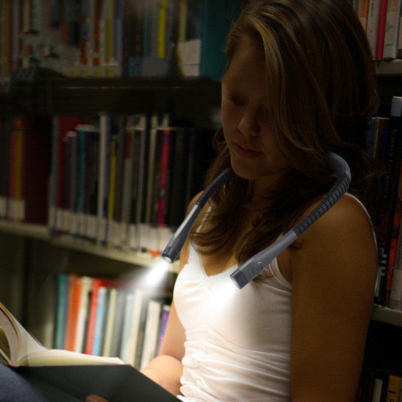Neck Reading Lamp Light Novelty Flexible Neck Lights Handsfree Book Light Hanling Read Lamp Portable USB Rechargeable Book Lighting - Rankz 