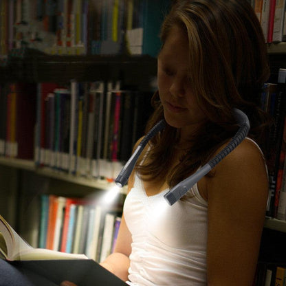 Neck Reading Lamp Light Novelty Flexible Neck Lights Handsfree Book Light Hanling Read Lamp Portable USB Rechargeable Book Lighting - Rankz 