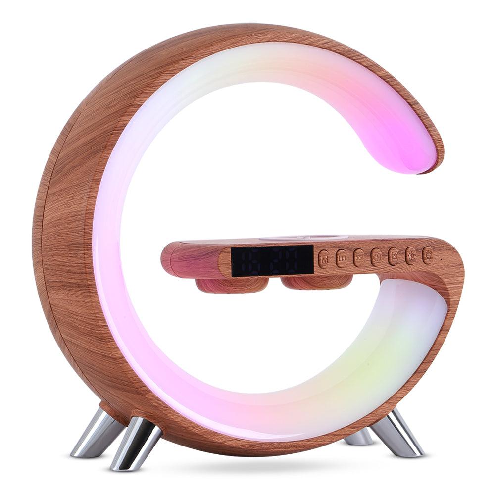 New Intelligent G Shaped LED Lamp Bluetooth Speaker Wireless Charger Atmosphere Lamp App Control - Rankz 