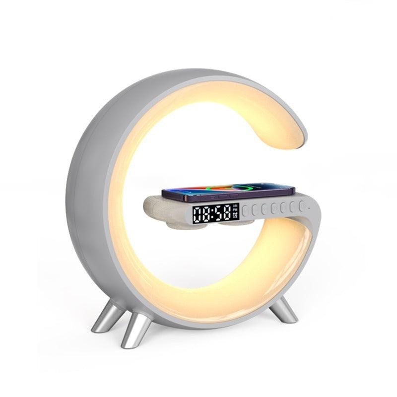 New Intelligent G Shaped LED Lamp Bluetooth Speaker Wireless Charger Atmosphere Lamp App Control - Rankz 