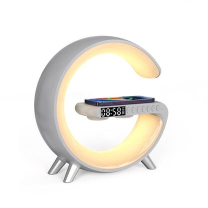 New Intelligent G Shaped LED Lamp Bluetooth Speaker Wireless Charger Atmosphere Lamp App Control - Rankz 