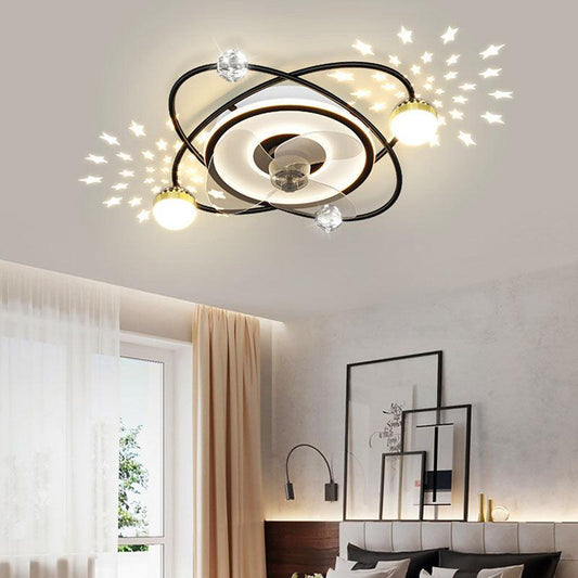 Nordic bedroom decor led lights for room Ceiling fan light lamp restaurant dining room Ceiling fans with lights remote control - Rankz 