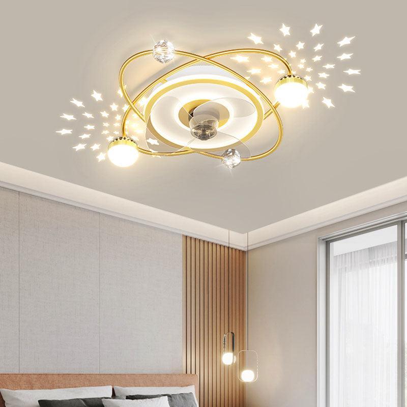 Nordic bedroom decor led lights for room Ceiling fan light lamp restaurant dining room Ceiling fans with lights remote control - Rankz 