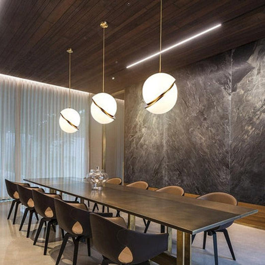 Nordic Modern Pendant Lights For Dining room Hanging Lamp Fixture White Ball Lampshade - Rankz 