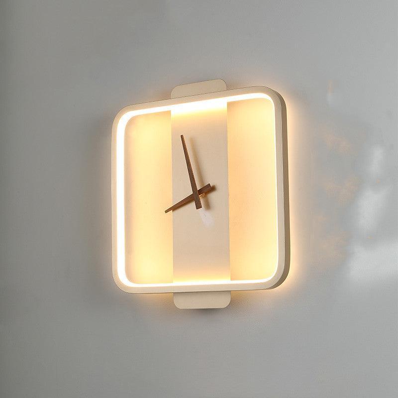 Nordic Wall Lamp Bedroom Bedside Lamp Clock Modeling Lamp - Rankz 