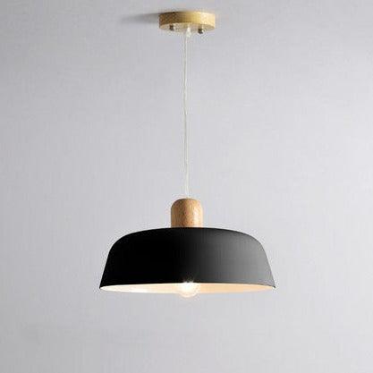 Nordic Wood Pendant Luminaire Round Hanging Lamp Suspension Light Home Decor - Rankz 