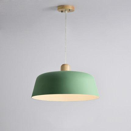 Nordic Wood Pendant Luminaire Round Hanging Lamp Suspension Light Home Decor - Rankz 
