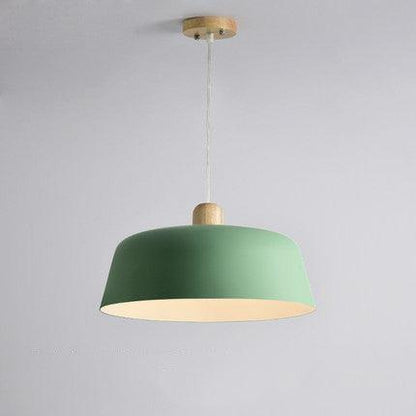 Nordic Wood Pendant Luminaire Round Hanging Lamp Suspension Light Home Decor - Rankz 