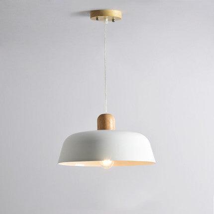 Nordic Wood Pendant Luminaire Round Hanging Lamp Suspension Light Home Decor - Rankz 