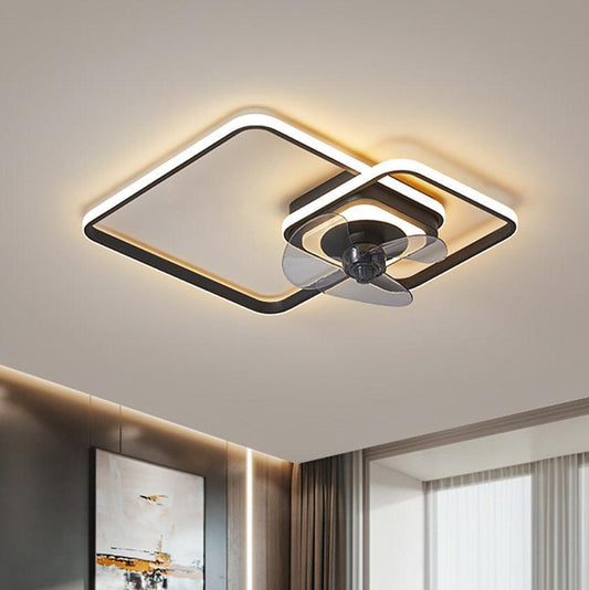 Simple Modern Bedroom Ceiling Fan Lamp - Rankz 
