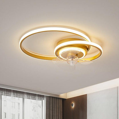 Simple Modern Bedroom Ceiling Fan Lamp - Rankz 