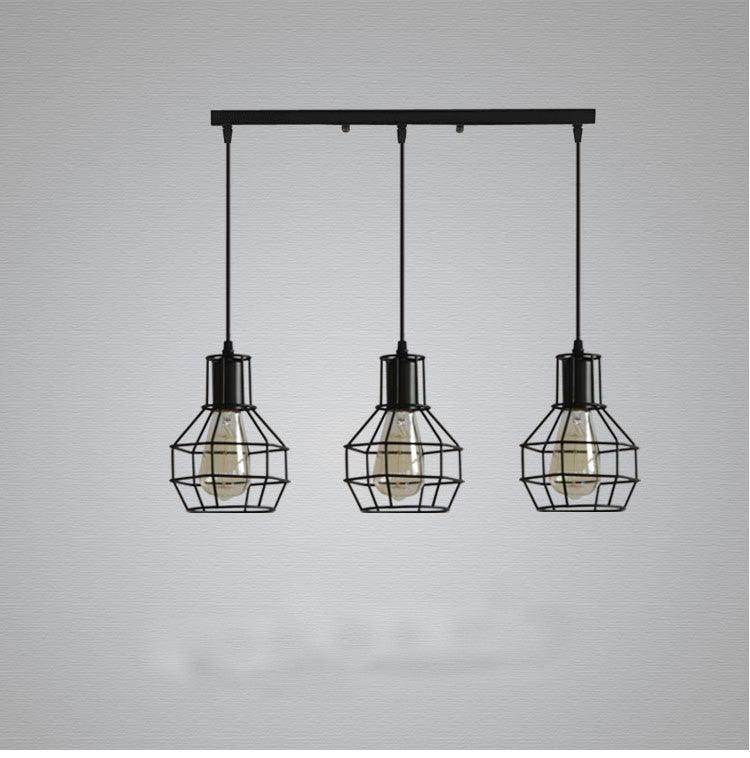 Small Iron Cage Industrial Chandeliers Bar Table Lamps - Rankz 