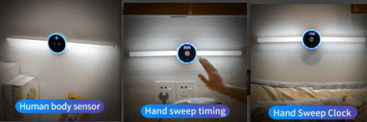 Smart Cabinet Light Clock Timing Sensor Light Removable LED Wardrobe Light Manual Sweep Switch Light - Rankz 