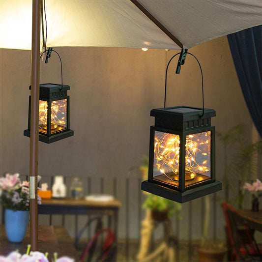 Solar Retro Palace Lamp Atmosphere Landscape Garden Outdoor Waterproof Wall Hanging Courtyard Star Candle Wind Lamp - Rankz 